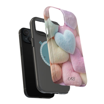 Pastel Heart Pattern Magnetic Impact-Resistant Phone Case