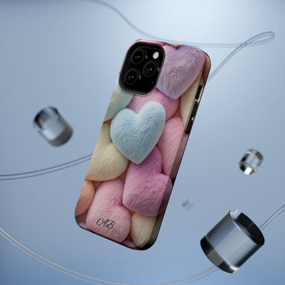 Pastel Heart Pattern Magnetic Impact-Resistant Phone Case
