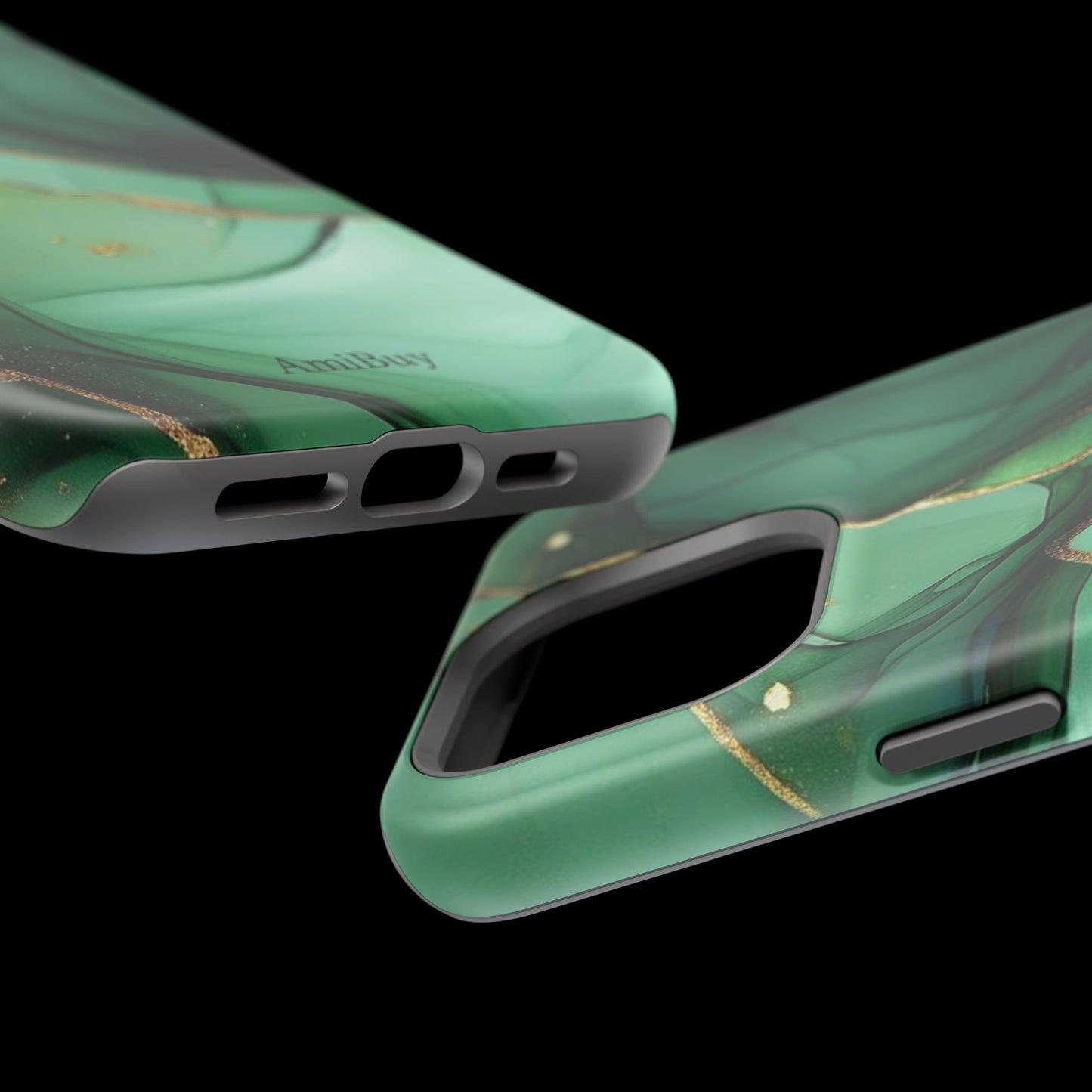 Green Marble Magnetic Impact-Resistant Phone Case