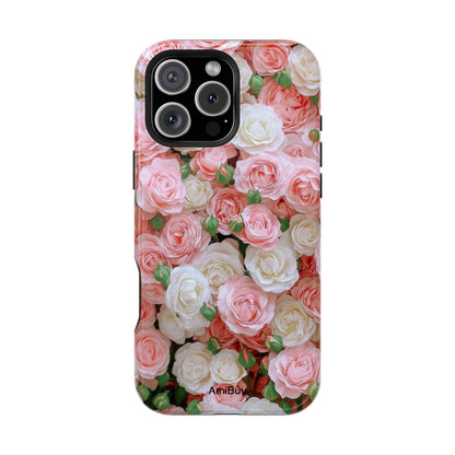Floral Rose Pattern Magnetic Impact-Resistant Phone Case