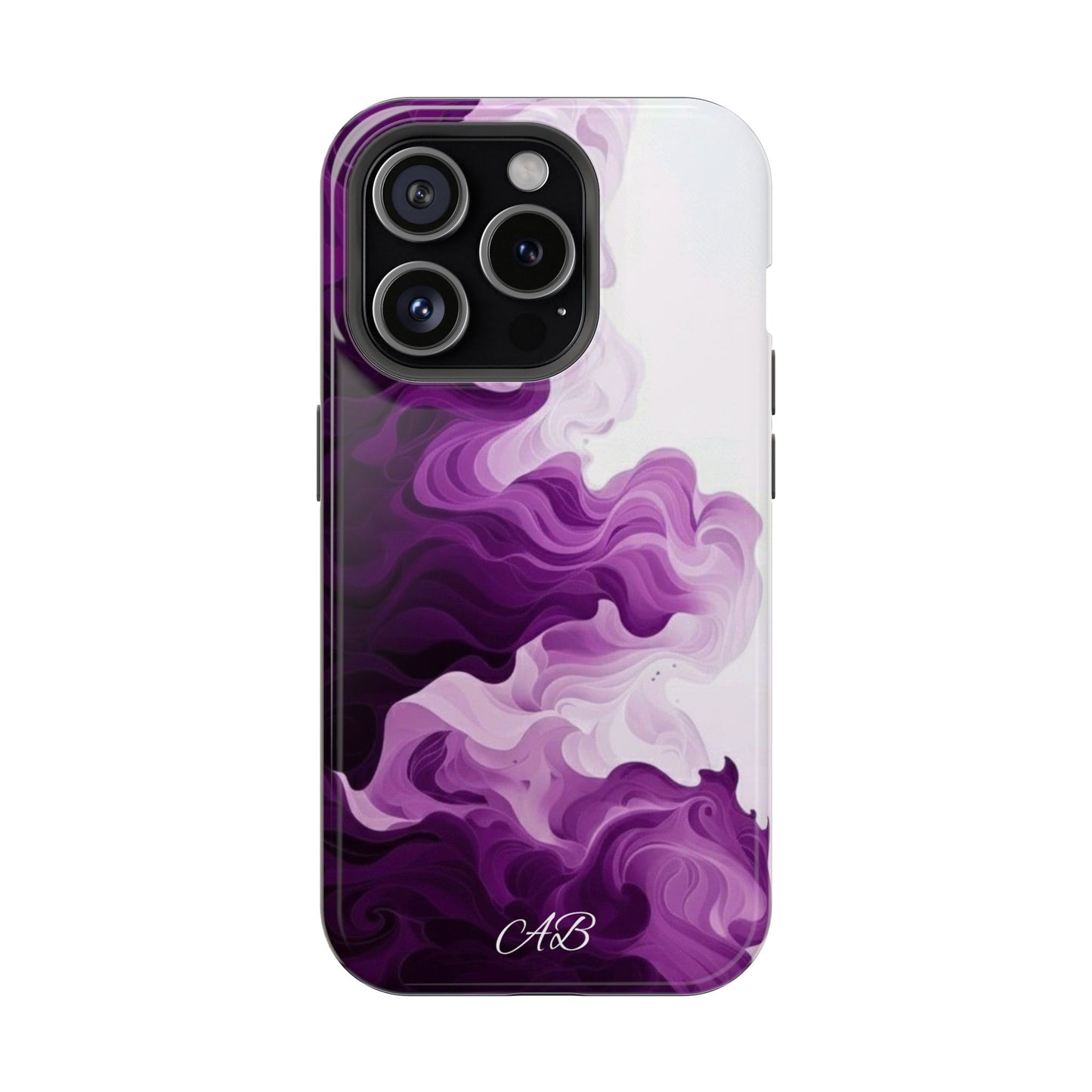 Purple Marble Smoke Phone Case — Magnetic Impact-Resistant