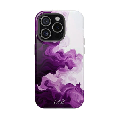 Purple Marble Smoke Phone Case — Magnetic Impact-Resistant