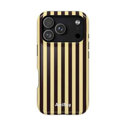 Striped Retro Phone Case — Magnetic Impact-Resistant