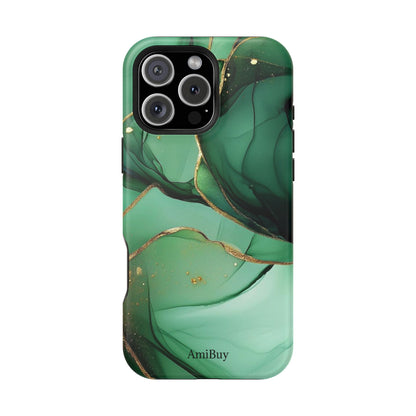 Green Marble Magnetic Impact-Resistant Phone Case