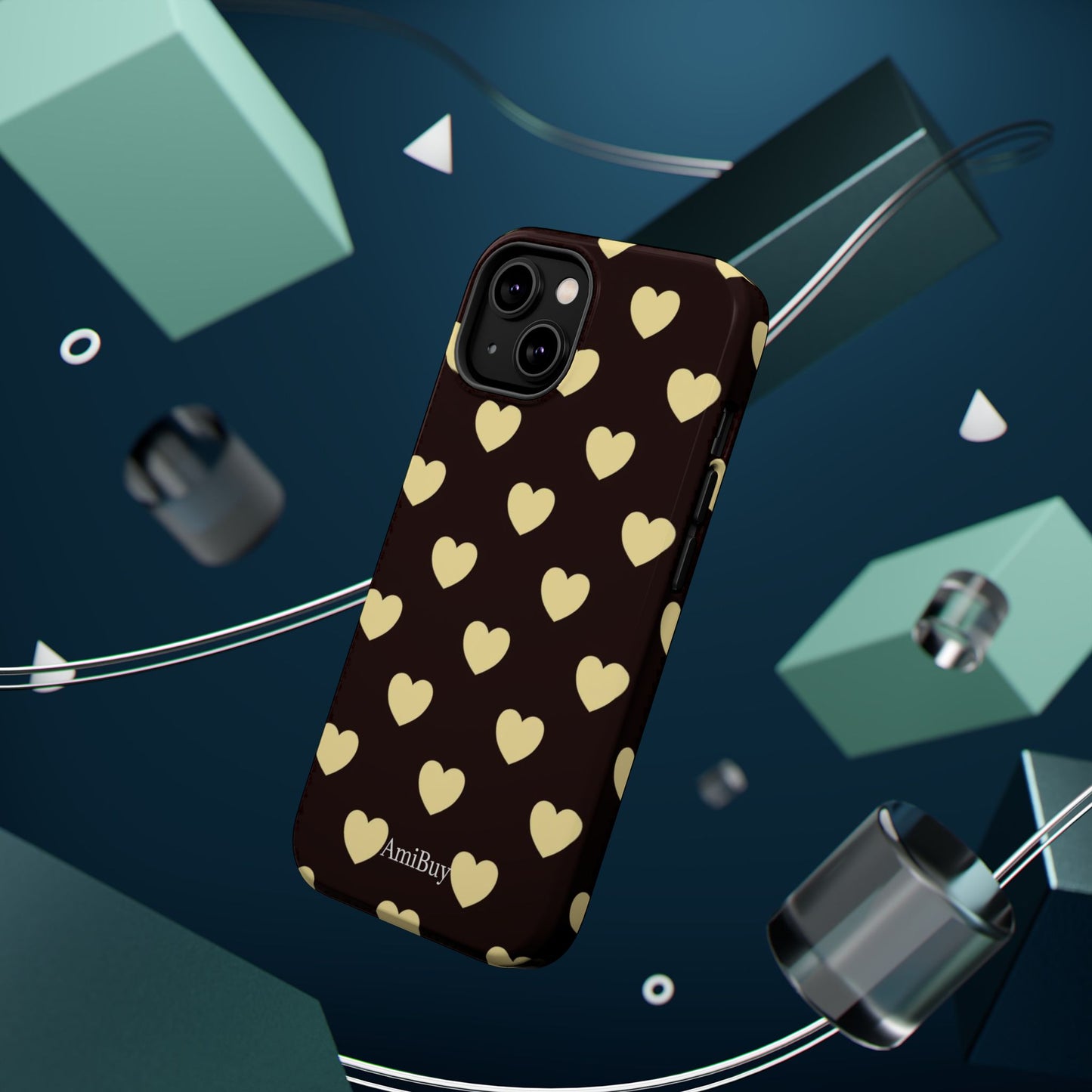 Heart Pattern Magnetic Impact-Resistant Phone Case