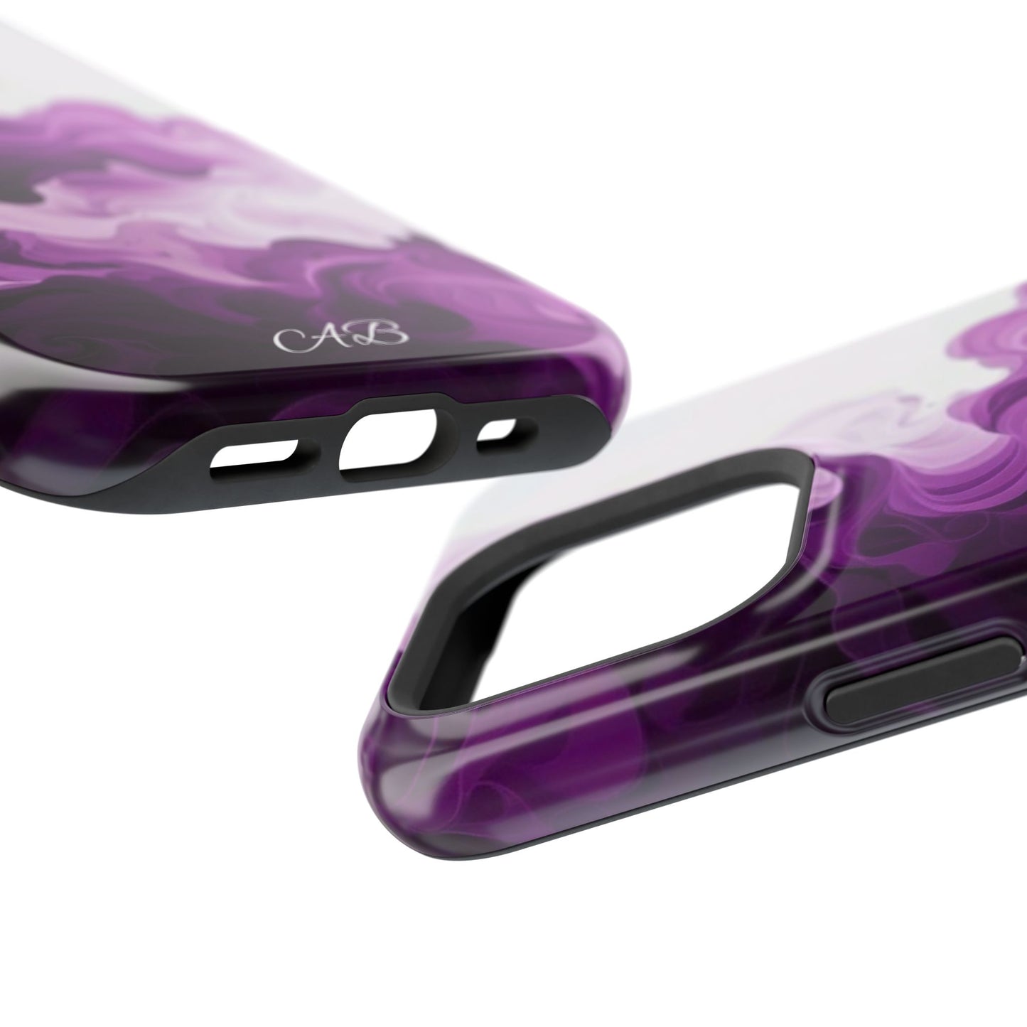 Purple Marble Smoke Phone Case — Magnetic Impact-Resistant