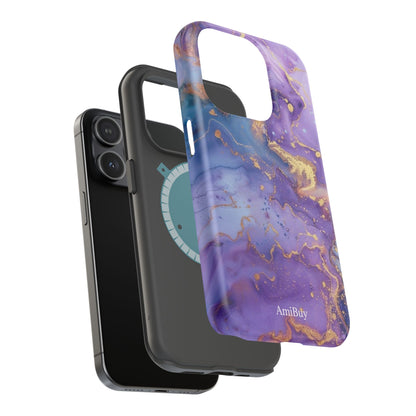 Purple Marble Magnetic Impact-Resistant Phone Case