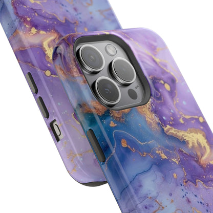 Purple Marble Magnetic Impact-Resistant Phone Case