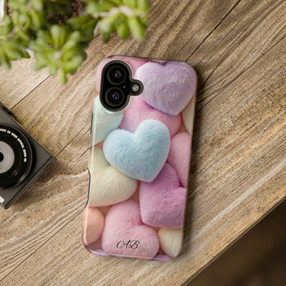 Pastel Heart Pattern Magnetic Impact-Resistant Phone Case
