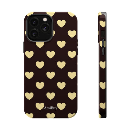 Heart Pattern Magnetic Impact-Resistant Phone Case