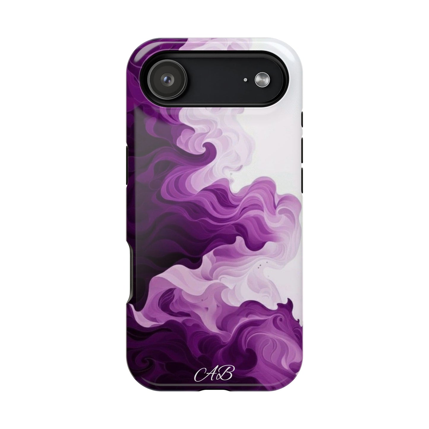 Purple Marble Smoke Phone Case — Magnetic Impact-Resistant