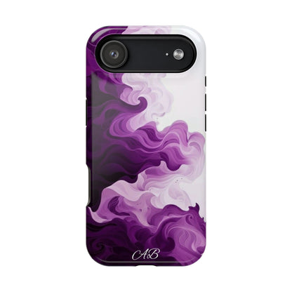 Purple Marble Smoke Phone Case — Magnetic Impact-Resistant