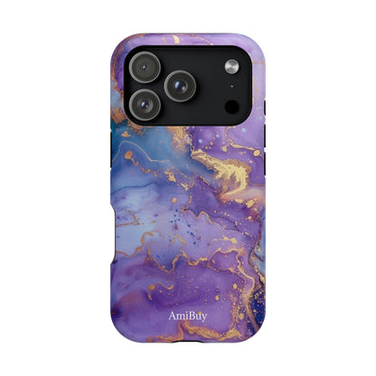 Purple Marble Magnetic Impact-Resistant Phone Case
