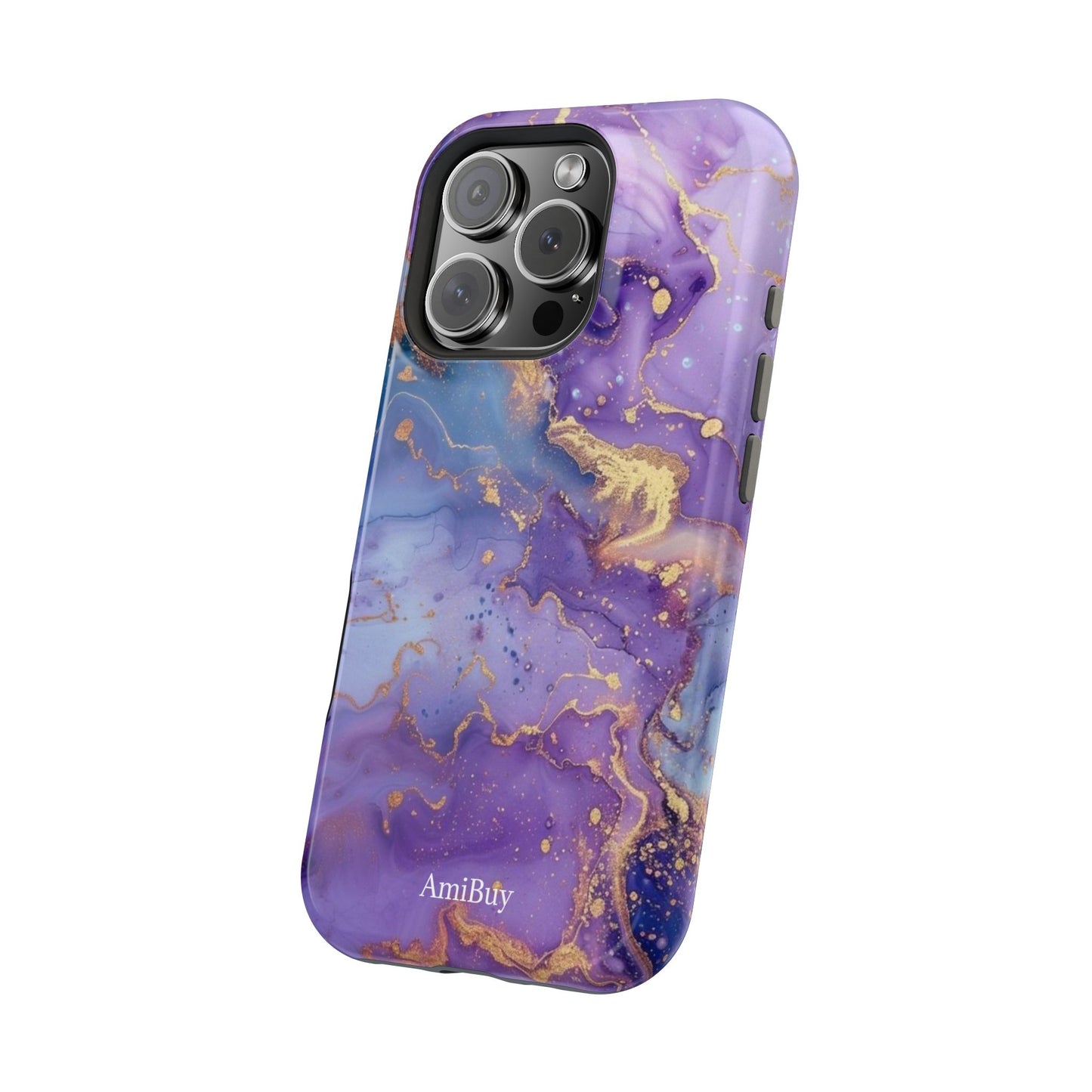 Purple Marble Magnetic Impact-Resistant Phone Case