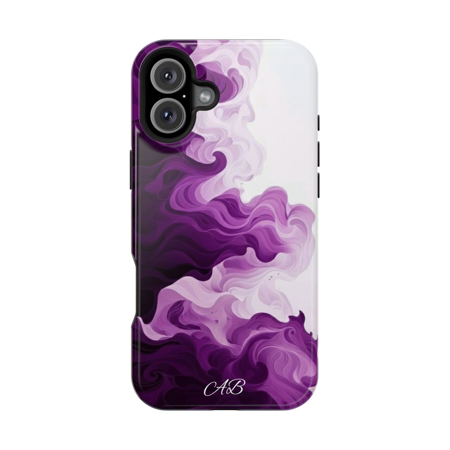 Purple Marble Smoke Phone Case — Magnetic Impact-Resistant