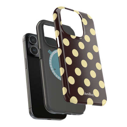 Polka Dot Magnetic Impact Phone Case — Protective Stylish Phone Cover