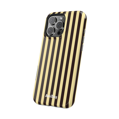 Striped Retro Phone Case — Magnetic Impact-Resistant