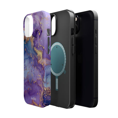 Purple Marble Magnetic Impact-Resistant Phone Case
