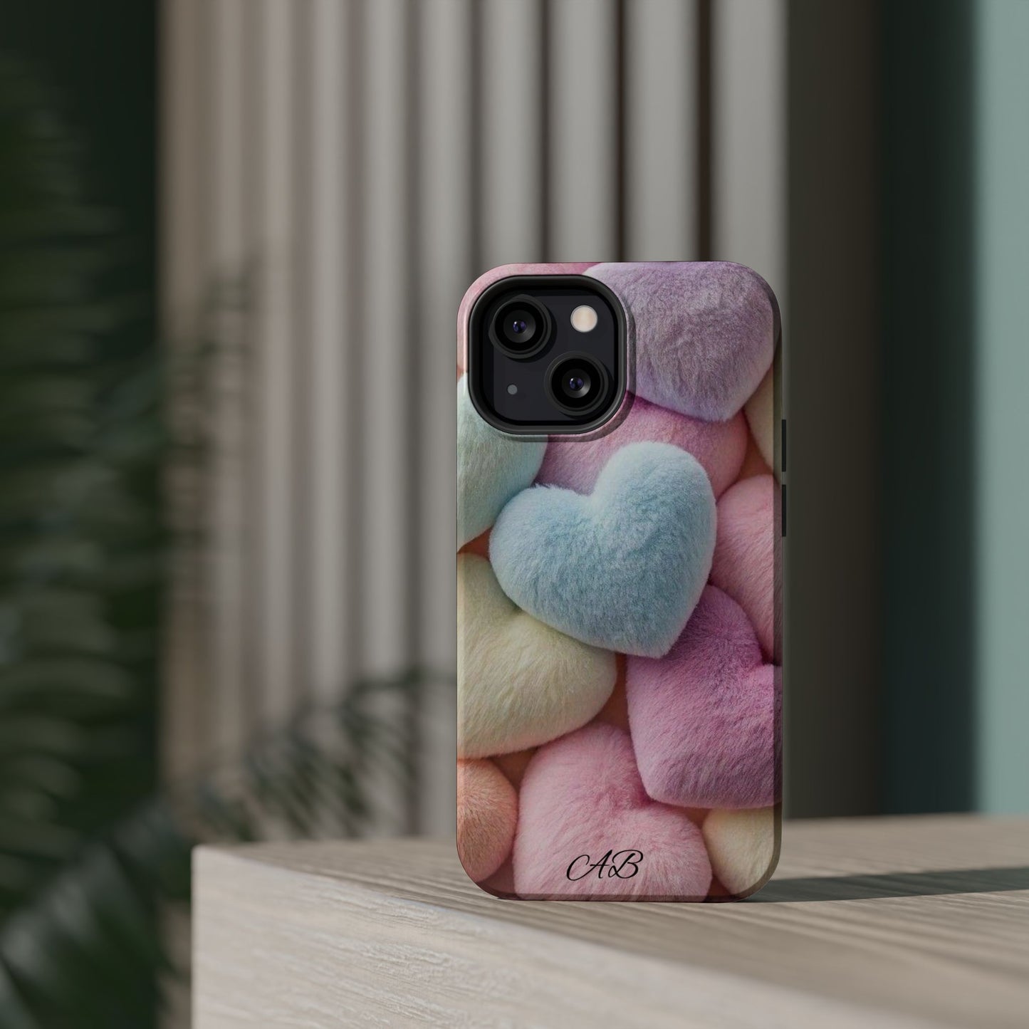 Pastel Heart Pattern Magnetic Impact-Resistant Phone Case