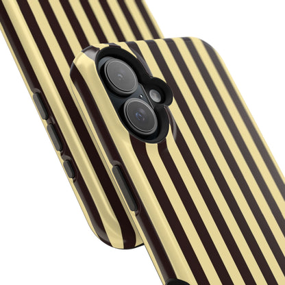 Striped Retro Phone Case — Magnetic Impact-Resistant
