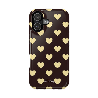 Heart Pattern Magnetic Impact-Resistant Phone Case