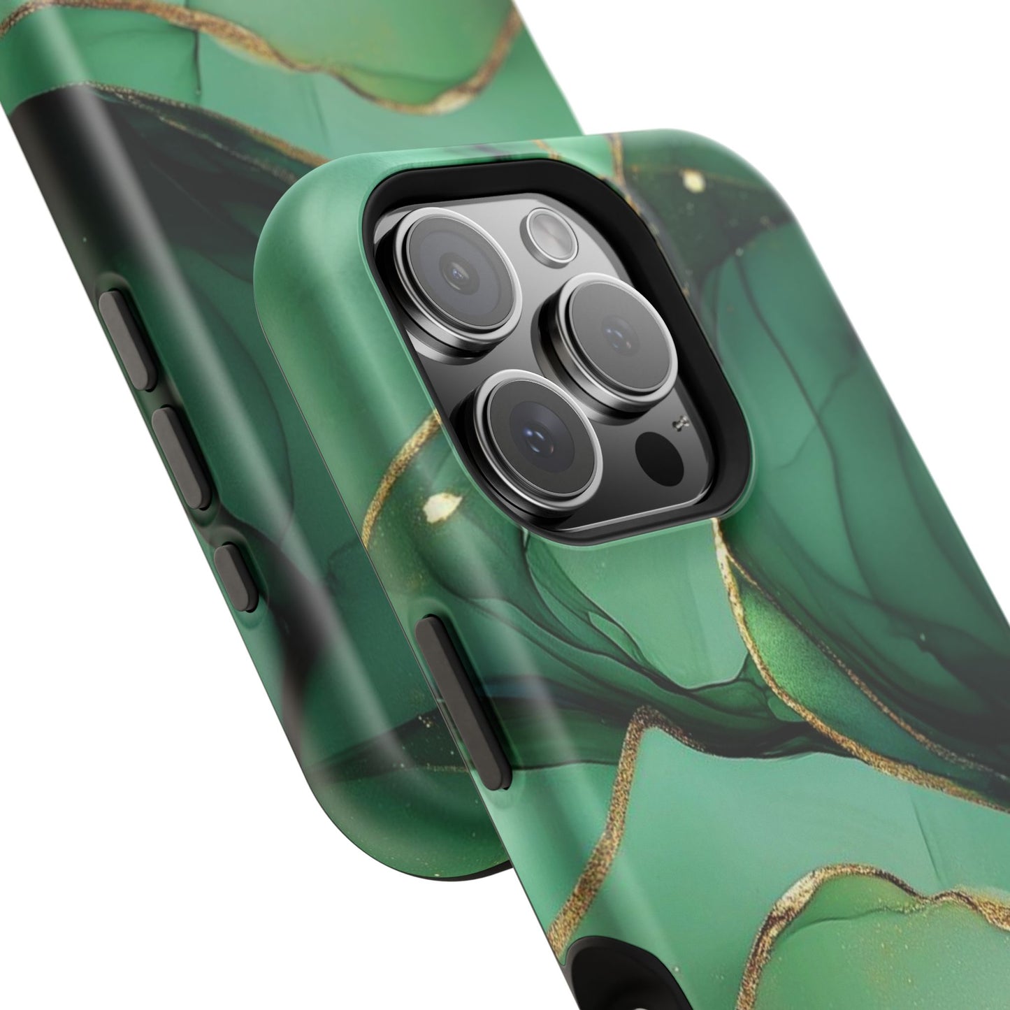 Green Marble Magnetic Impact-Resistant Phone Case