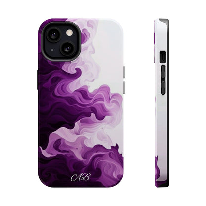 Purple Marble Smoke Phone Case — Magnetic Impact-Resistant