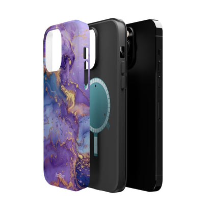 Purple Marble Magnetic Impact-Resistant Phone Case