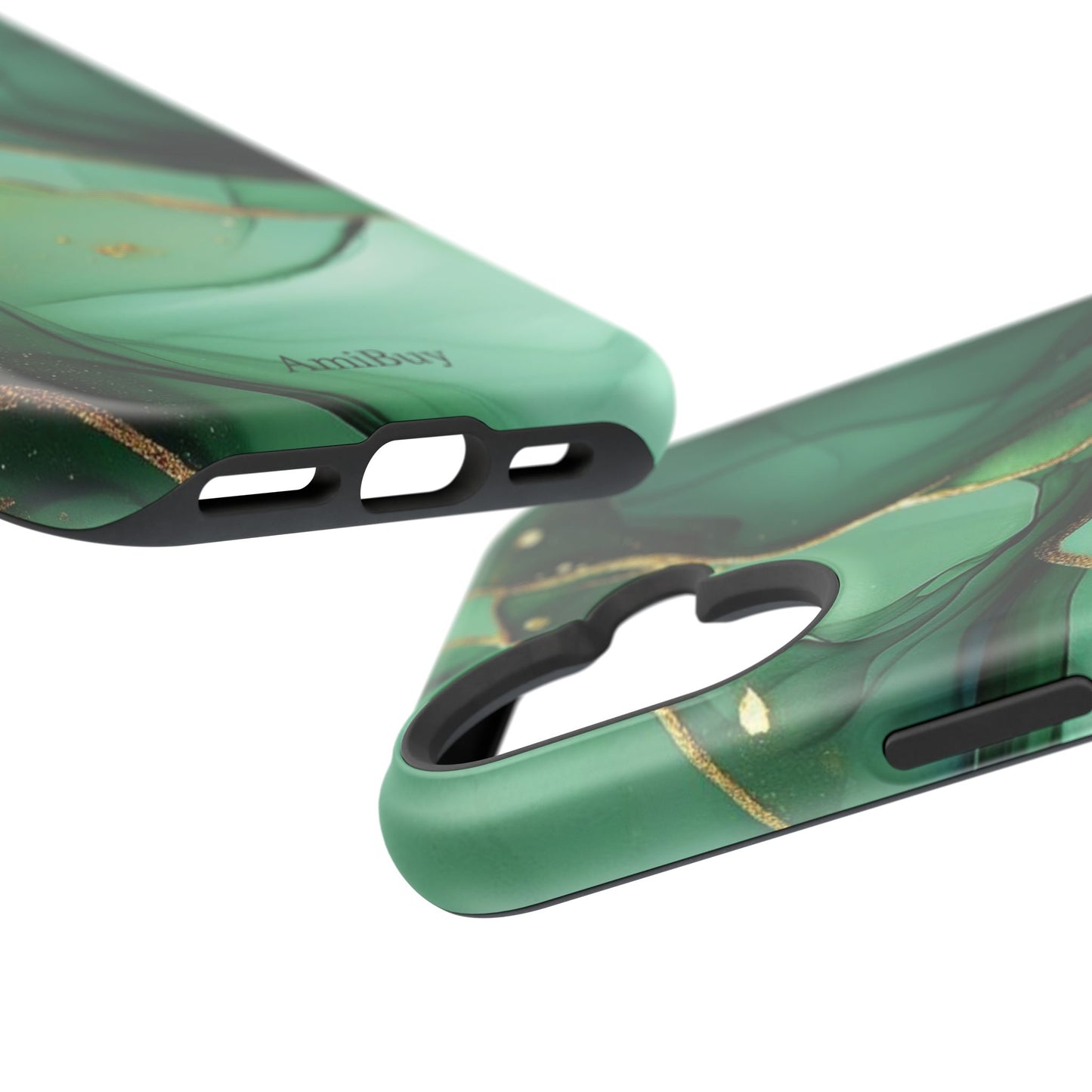 Green Marble Magnetic Impact-Resistant Phone Case