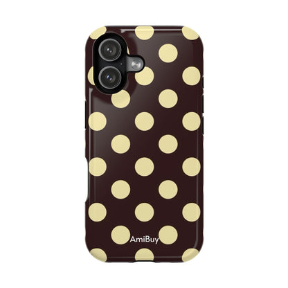 Polka Dot Magnetic Impact Phone Case — Protective Stylish Phone Cover