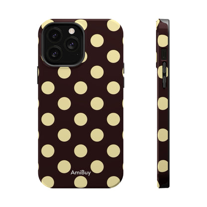 Polka Dot Magnetic Impact Phone Case — Protective Stylish Phone Cover
