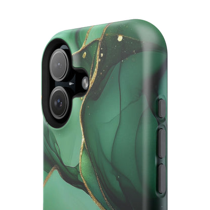 Green Marble Magnetic Impact-Resistant Phone Case