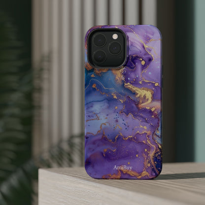 Purple Marble Magnetic Impact-Resistant Phone Case