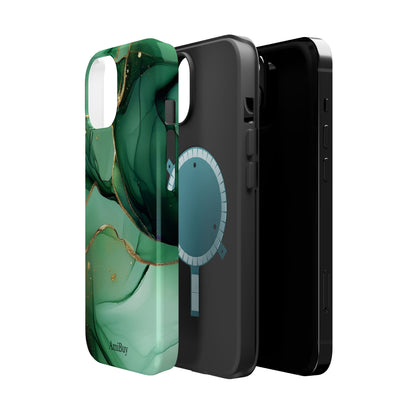 Green Marble Magnetic Impact-Resistant Phone Case