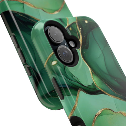 Green Marble Magnetic Impact-Resistant Phone Case