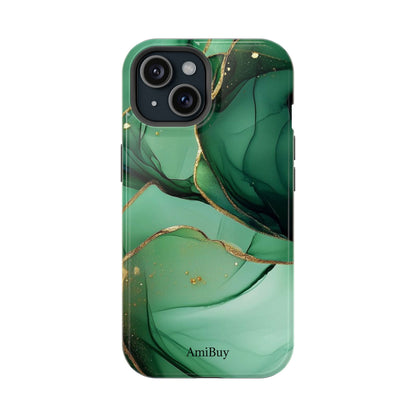 Green Marble Magnetic Impact-Resistant Phone Case