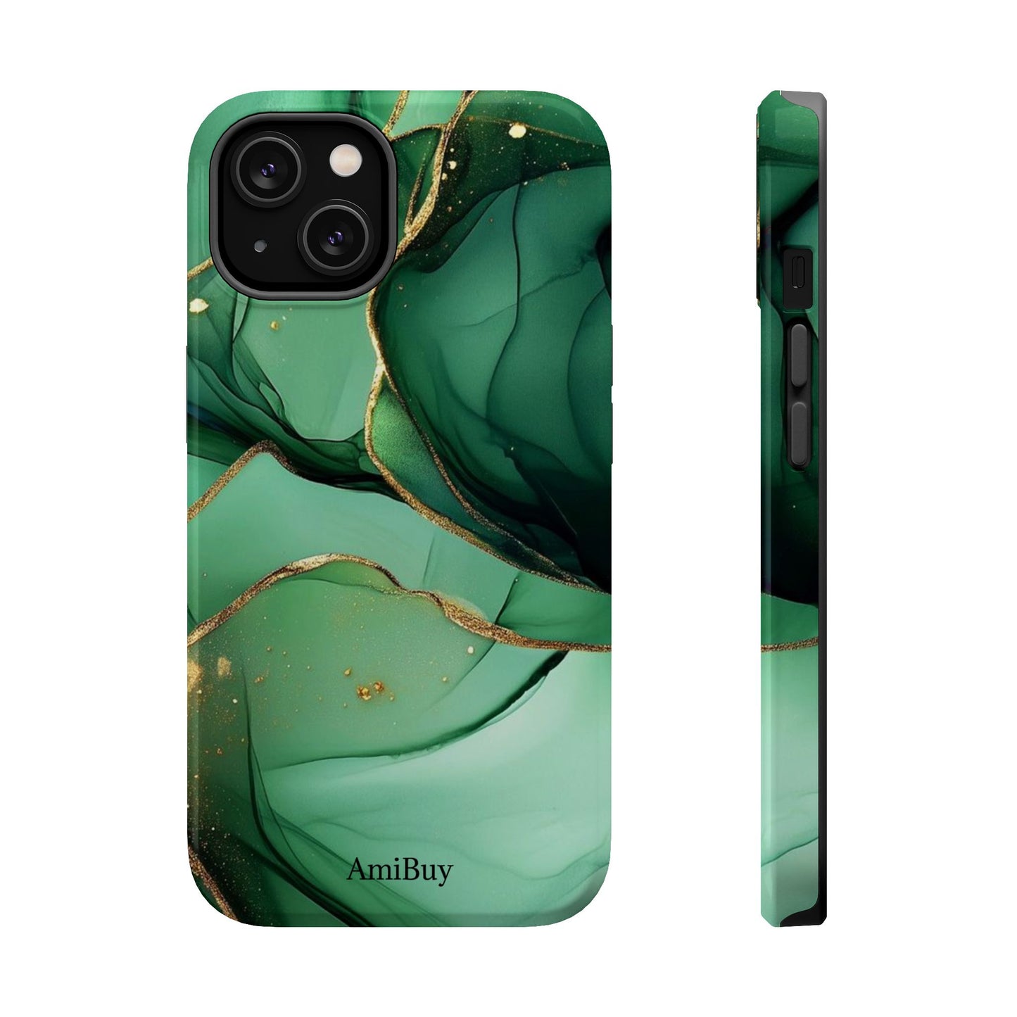 Green Marble Magnetic Impact-Resistant Phone Case