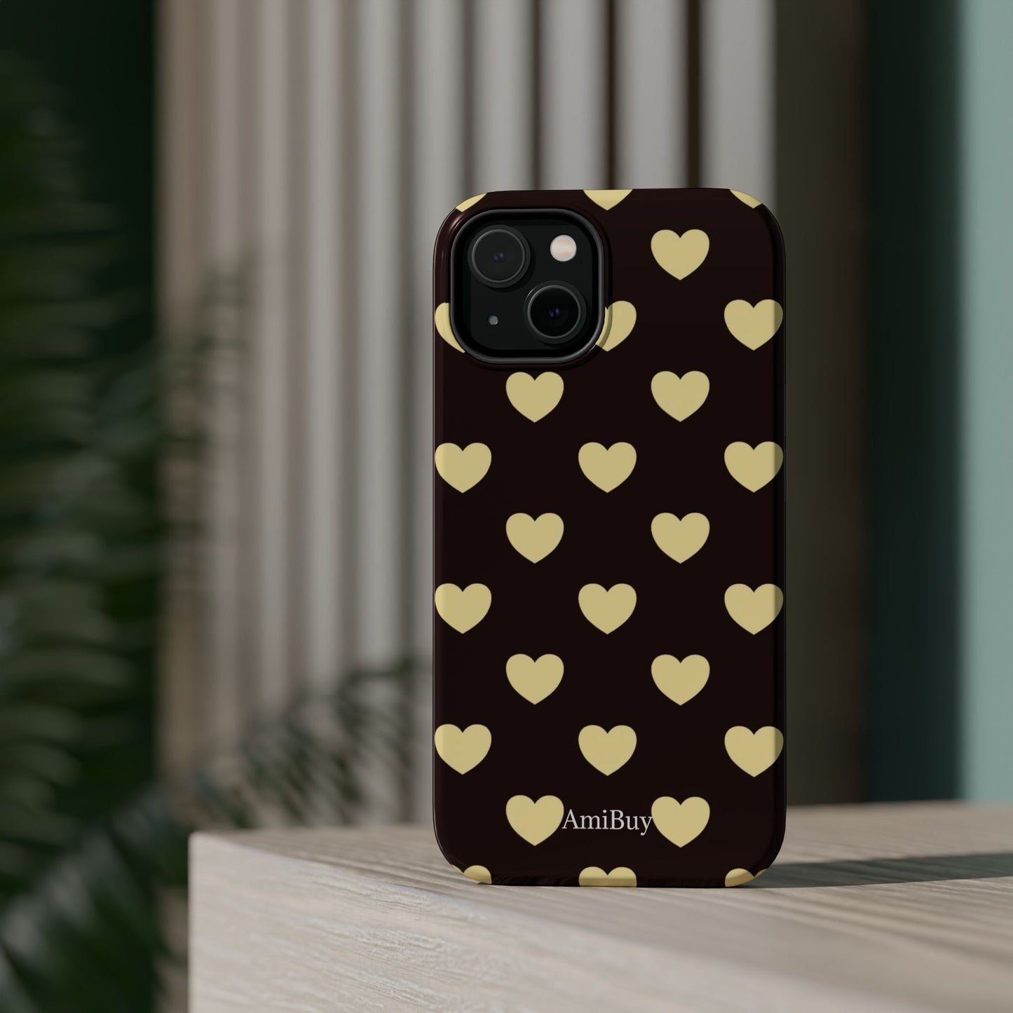 Heart Pattern Magnetic Impact-Resistant Phone Case