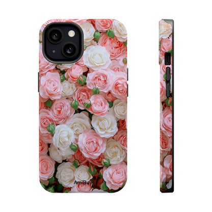 Floral Rose Pattern Magnetic Impact-Resistant Phone Case