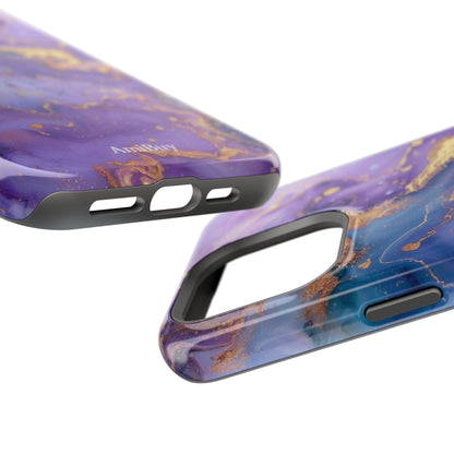 Purple Marble Magnetic Impact-Resistant Phone Case