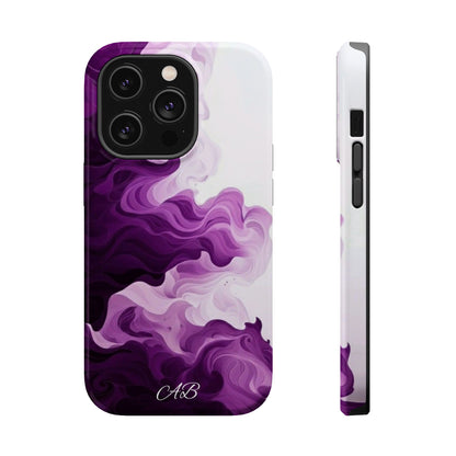 Purple Marble Smoke Phone Case — Magnetic Impact-Resistant