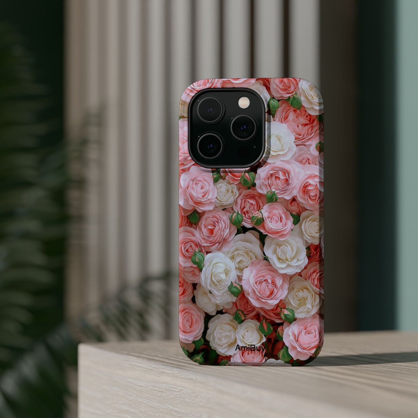 Floral Rose Pattern Magnetic Impact-Resistant Phone Case