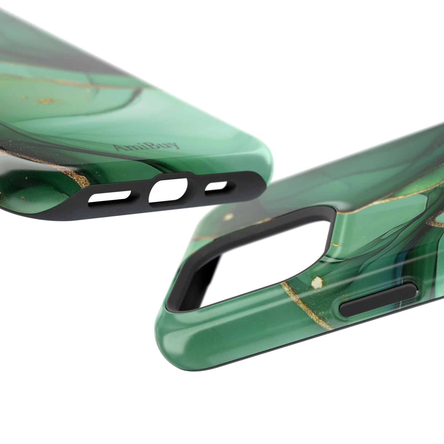 Green Marble Magnetic Impact-Resistant Phone Case