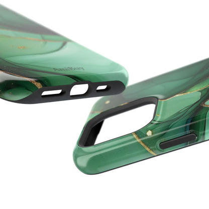 Green Marble Magnetic Impact-Resistant Phone Case