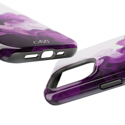 Purple Marble Smoke Phone Case — Magnetic Impact-Resistant