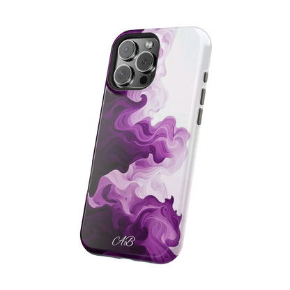 Purple Marble Smoke Phone Case — Magnetic Impact-Resistant
