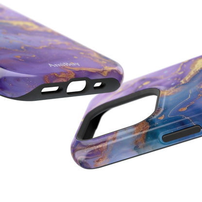 Purple Marble Magnetic Impact-Resistant Phone Case
