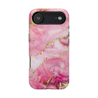 Pink Gold Marble Magnetic Impact-Resistant Phone Case