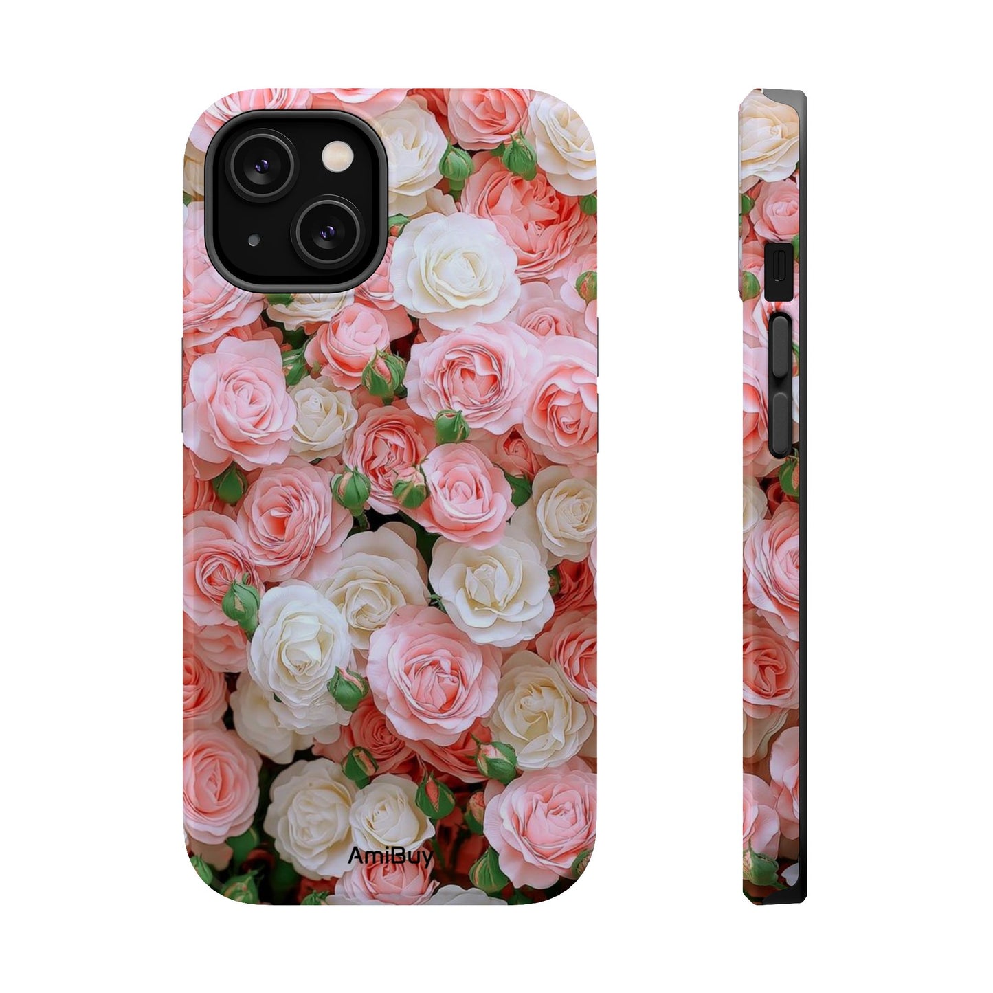 Floral Rose Pattern Magnetic Impact-Resistant Phone Case