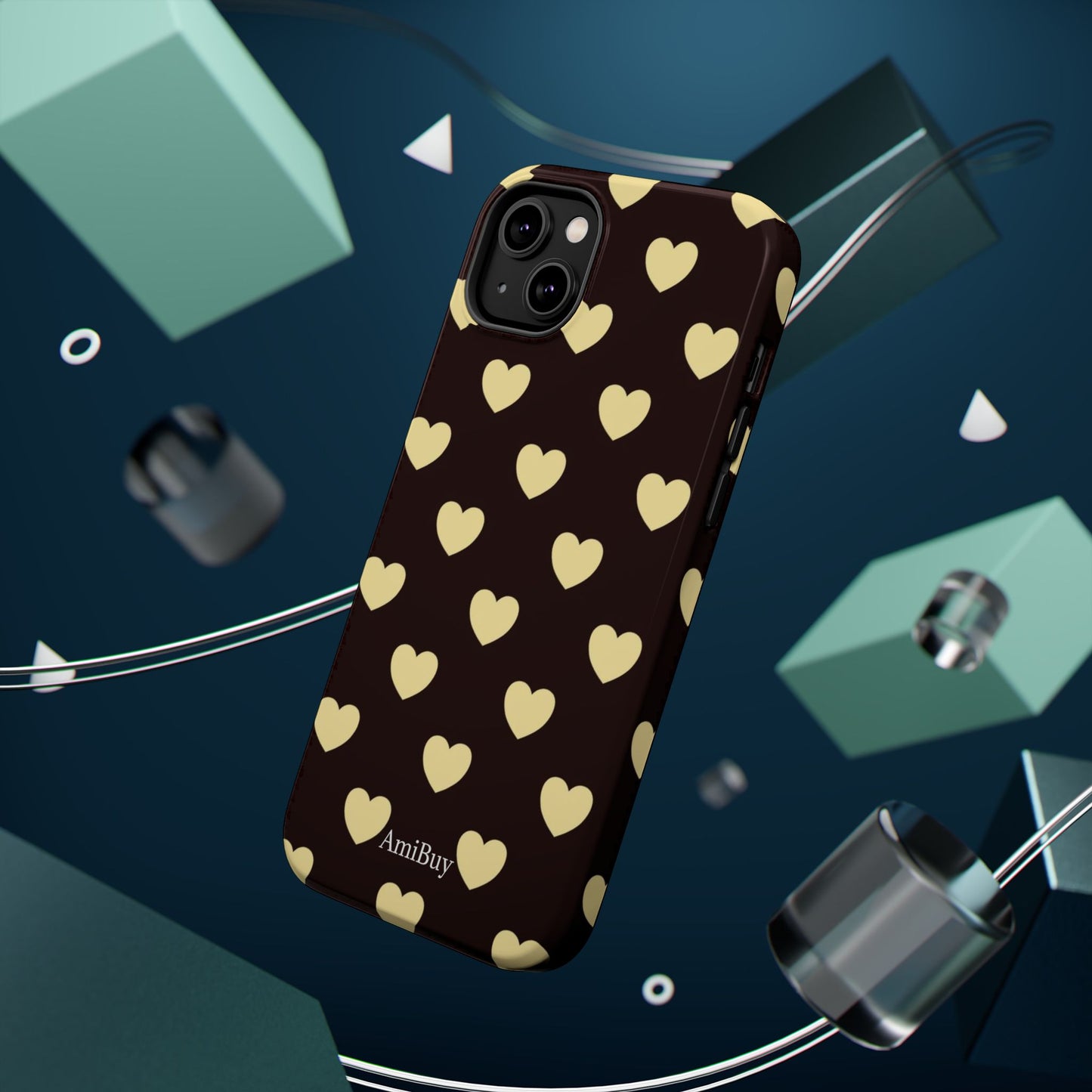 Heart Pattern Magnetic Impact-Resistant Phone Case
